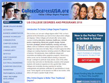Tablet Screenshot of collegedegreesusa.org